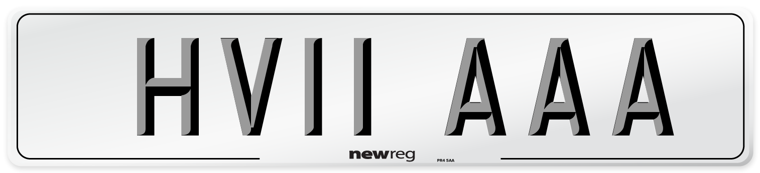 HV11 AAA Number Plate from New Reg